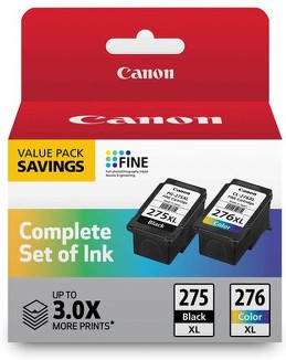 PG-275/CL-276 Value Pack Cartridges for PIXMA TS3520 & TR4720